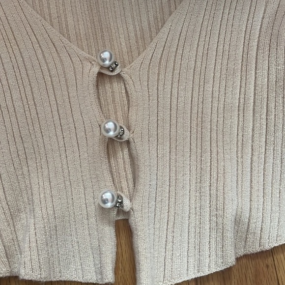 House of Harlow (BUNDLE) 1960 X Olivia light oak cardigan and short set XS - Picture 9 of 11